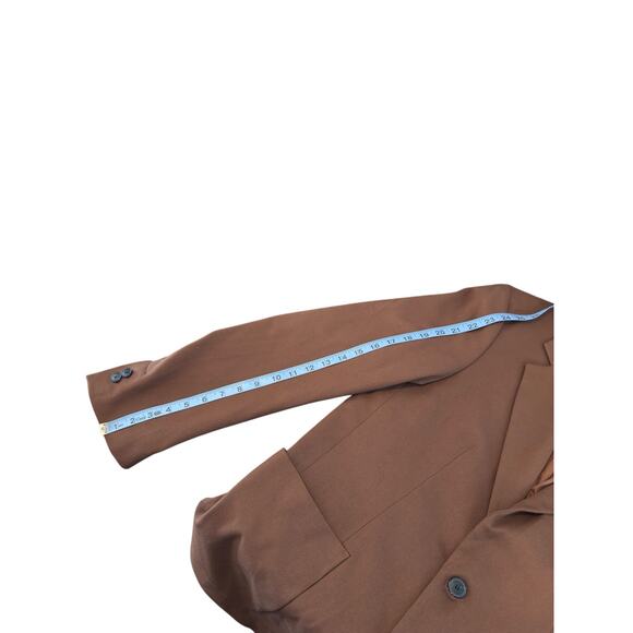 Zara Blazer Mens Brown Preppy Academia Career Office Work Moody Rustic Size 38 - Picture 11 of 13